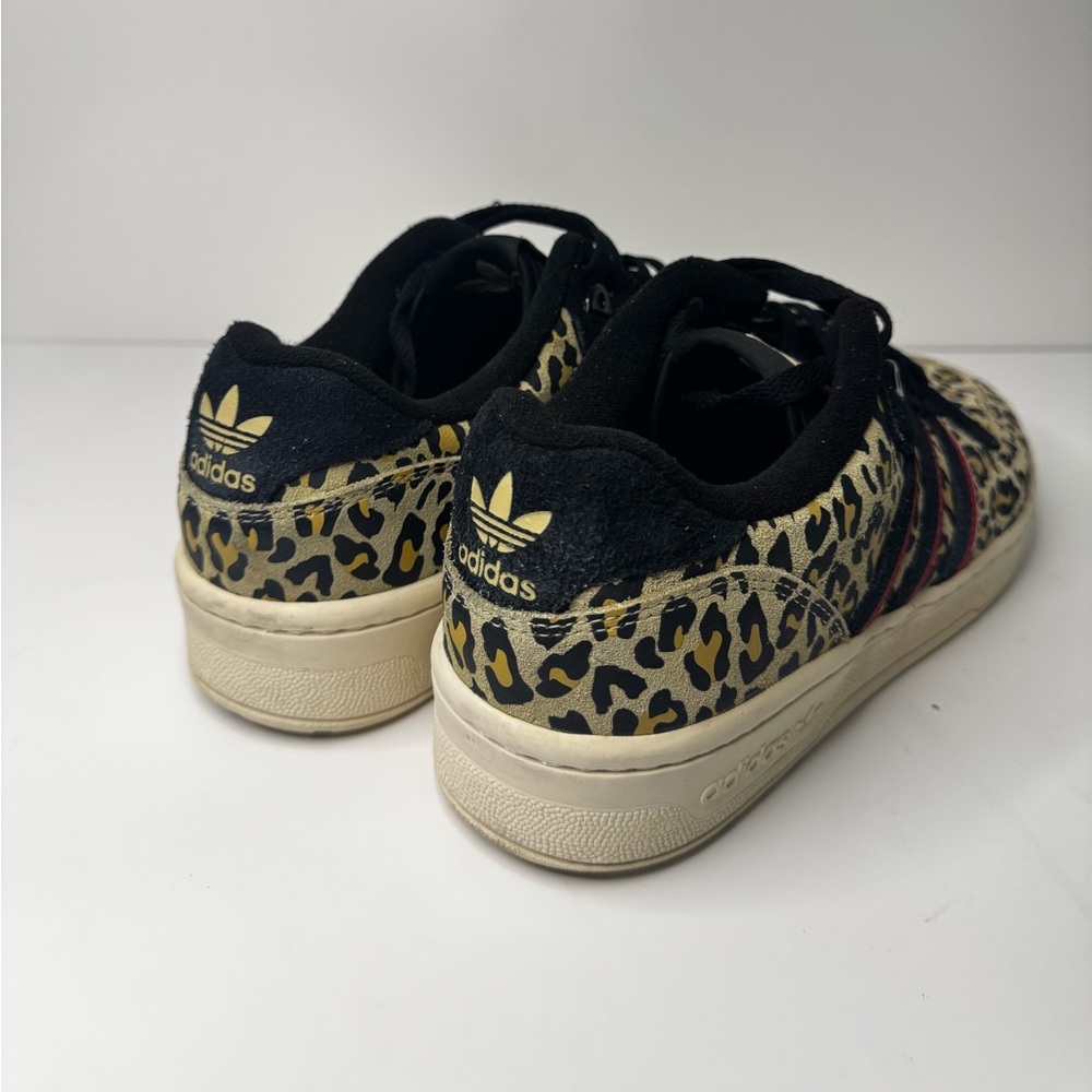 Adidas Rivalry Low Leopard Animal Print Leather Sneakers Sz 10 - Picture 4 of 8